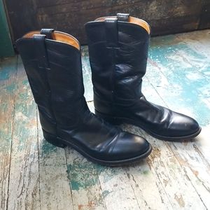Justins black cowboy boots size 8